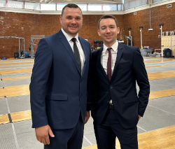 Thomas Schaich und Oleksandr Voytov von der TSG-Eislingen schaffen die höchste Kampfrichterlizenz